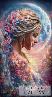 Silver Moon Blossoms by ellufija with 250 colors