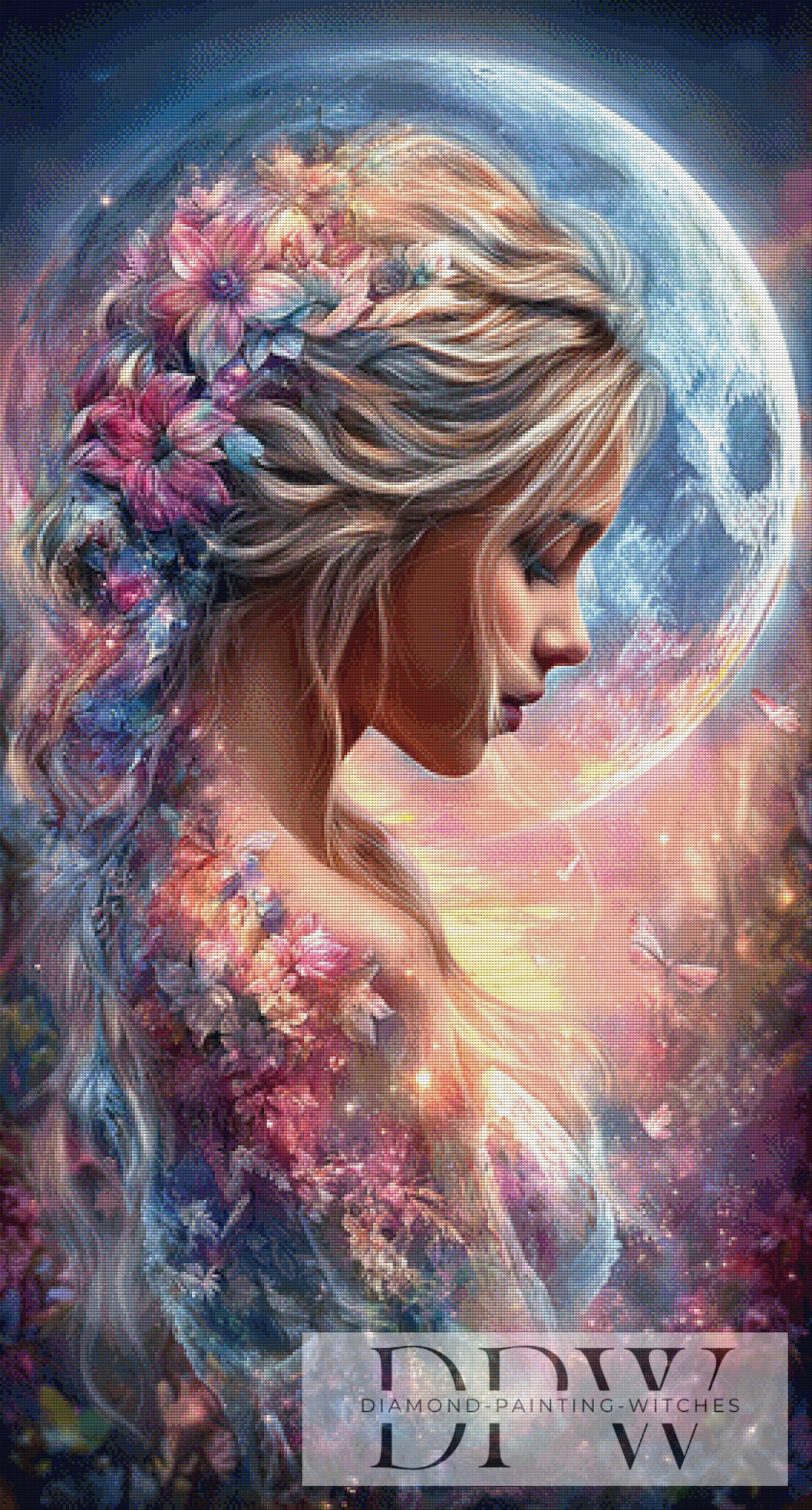 Silver Moon Blossoms by ellufija with 250 colors