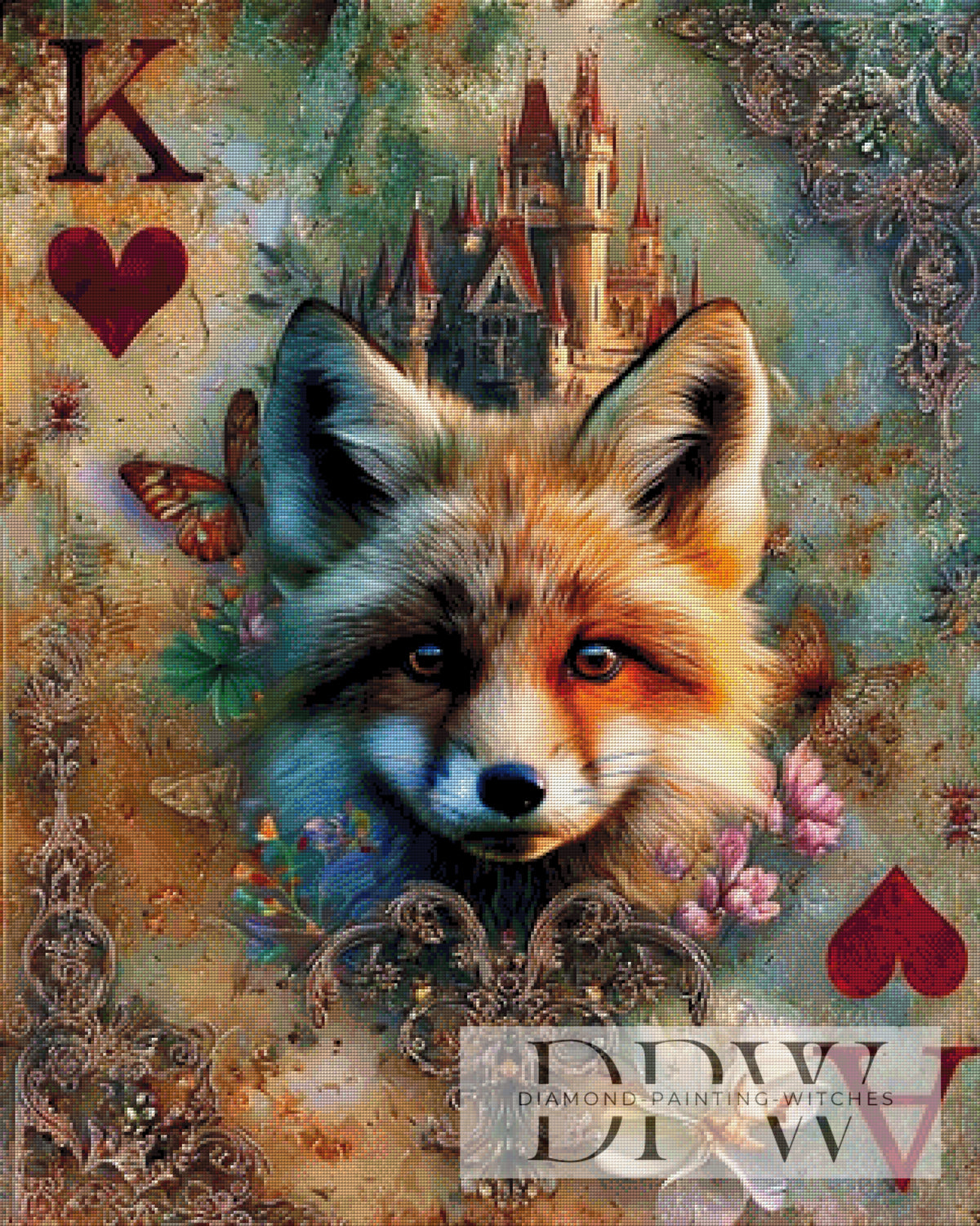 Spielkarte Fuchs by Elly_A.I. mit 280 Farben