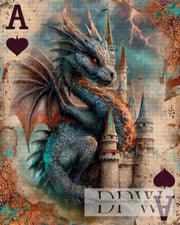 Spielkarte Drache by Elly_A.I. mit 220 Farben