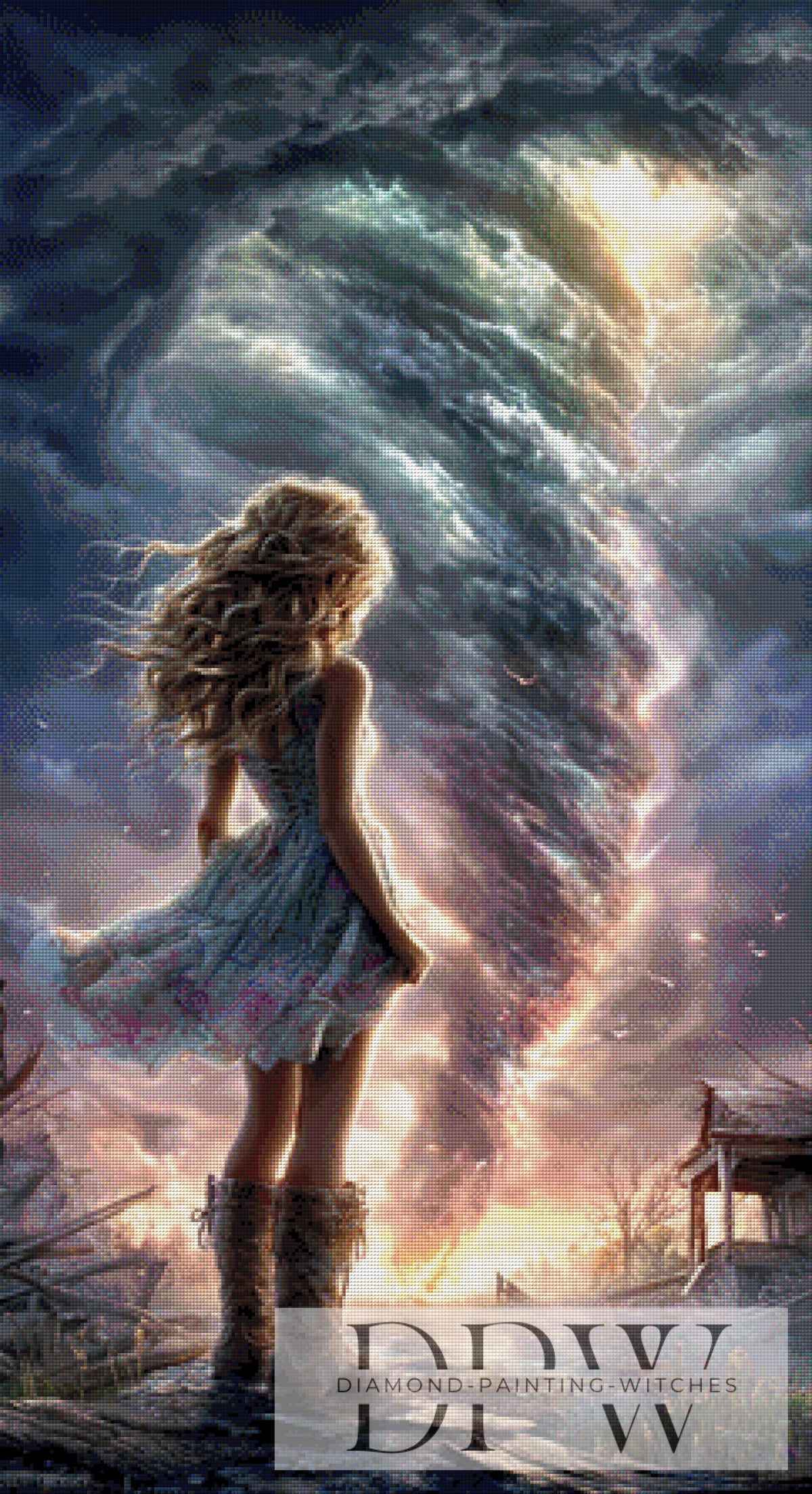 Tornado Girl by ellufija with 180 colors