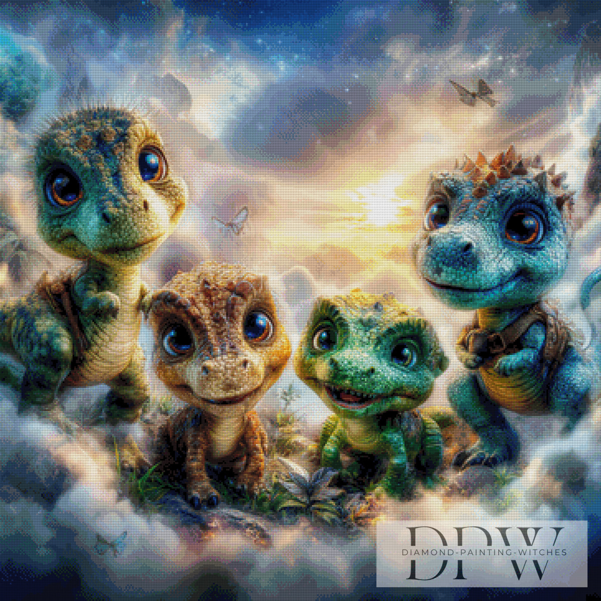 The Dino Gang by ellufija with 290 colors