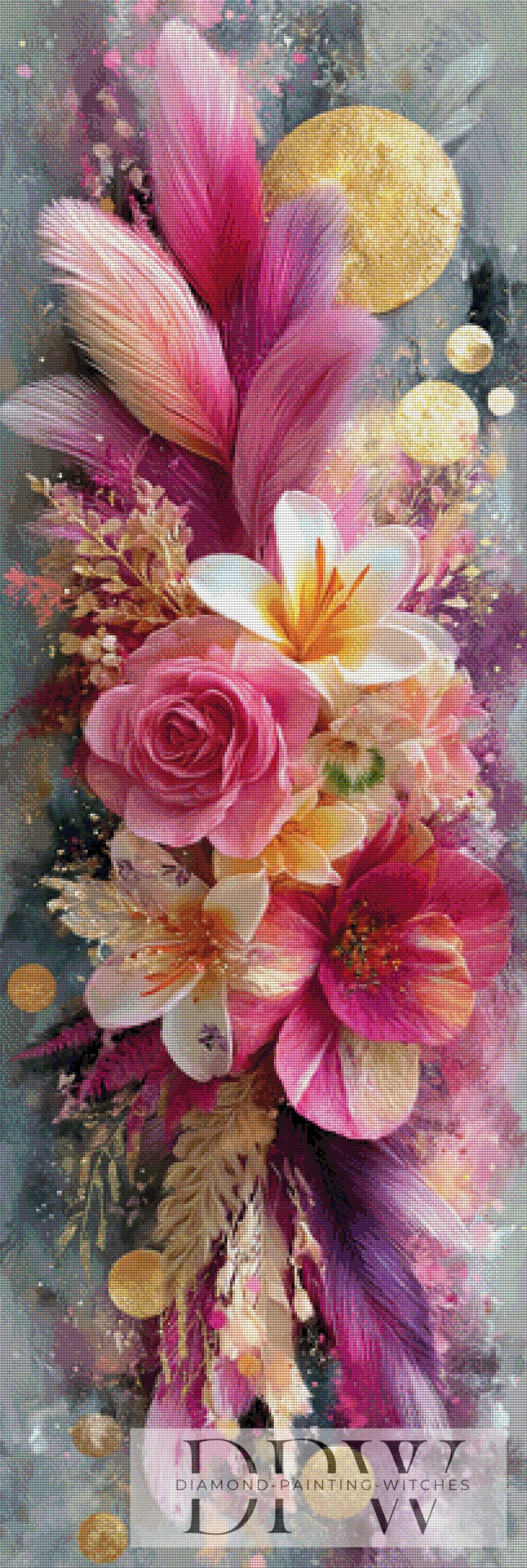 Goldene Blütenpoesie by theA.art mit 295 Farben