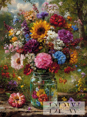 Beautiful floral greeting by moonlight with 400 colors