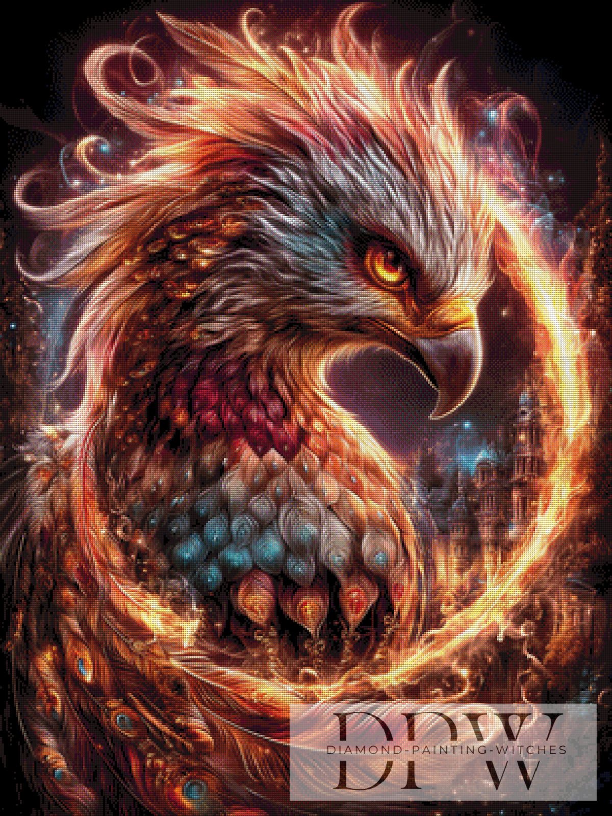 Fire Griffin by Sweet_Loco_AI with 222 colors