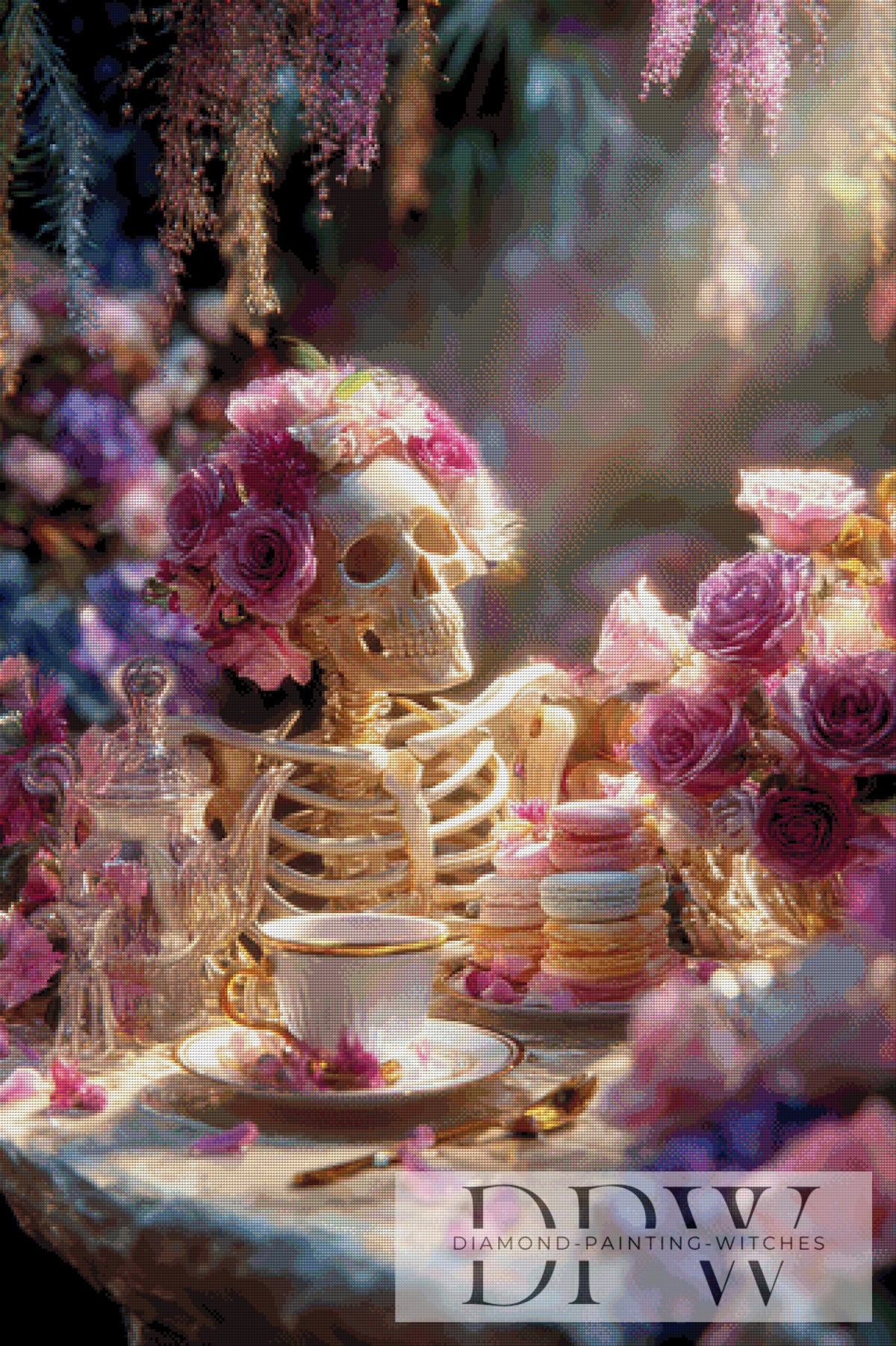 Skeleton Tea Party by theA.art with 270 colors