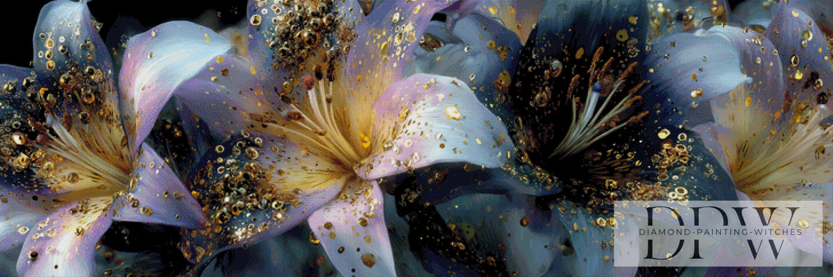 Blackgold Lilies by theA.art with 230 colors