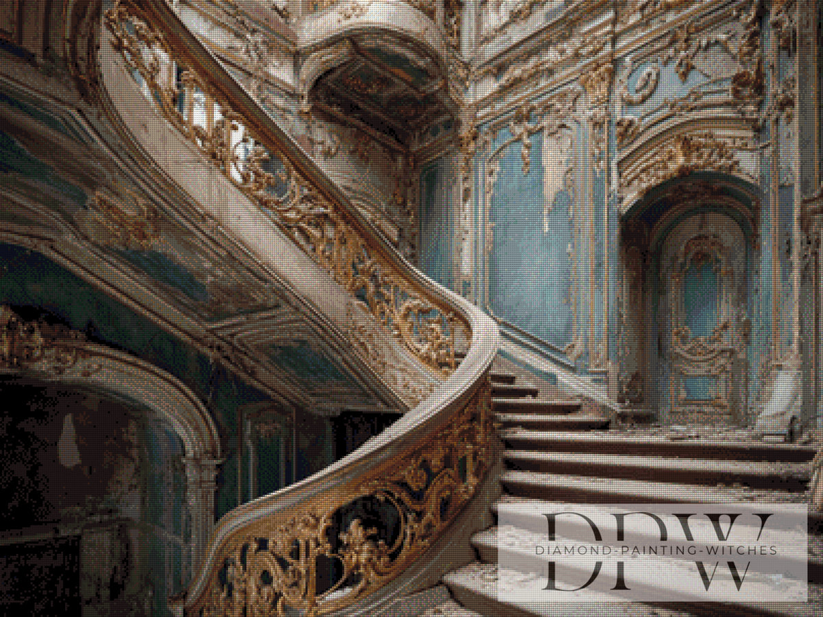 Baroque staircase by theA.art with 100 colors