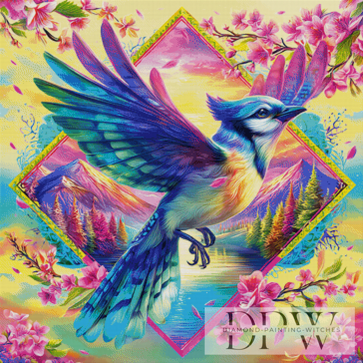 Blossom Magic by the Blue Jays by Lisa Morgan with 400 colors
