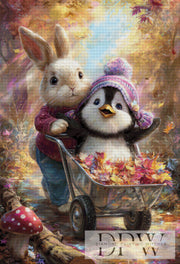 Rabbit and Penguin by Lisa Morgan with 290 colors
