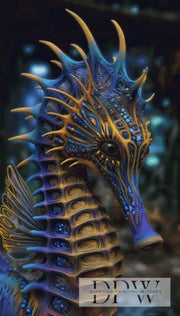The Blue Seahorse by QN with 150 colors