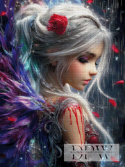 Red Rose Angel by Elly_A.I with 260 colors