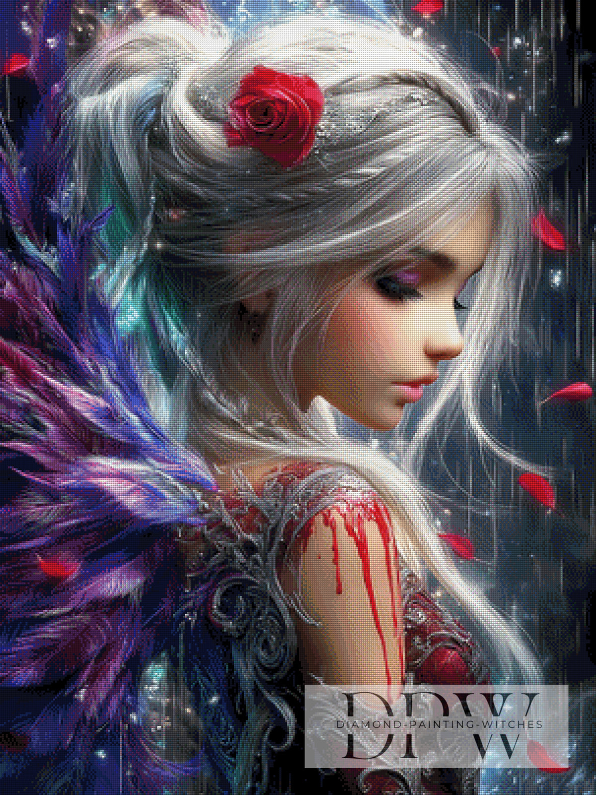 Red Rose Angel by Elly_A.I with 260 colors