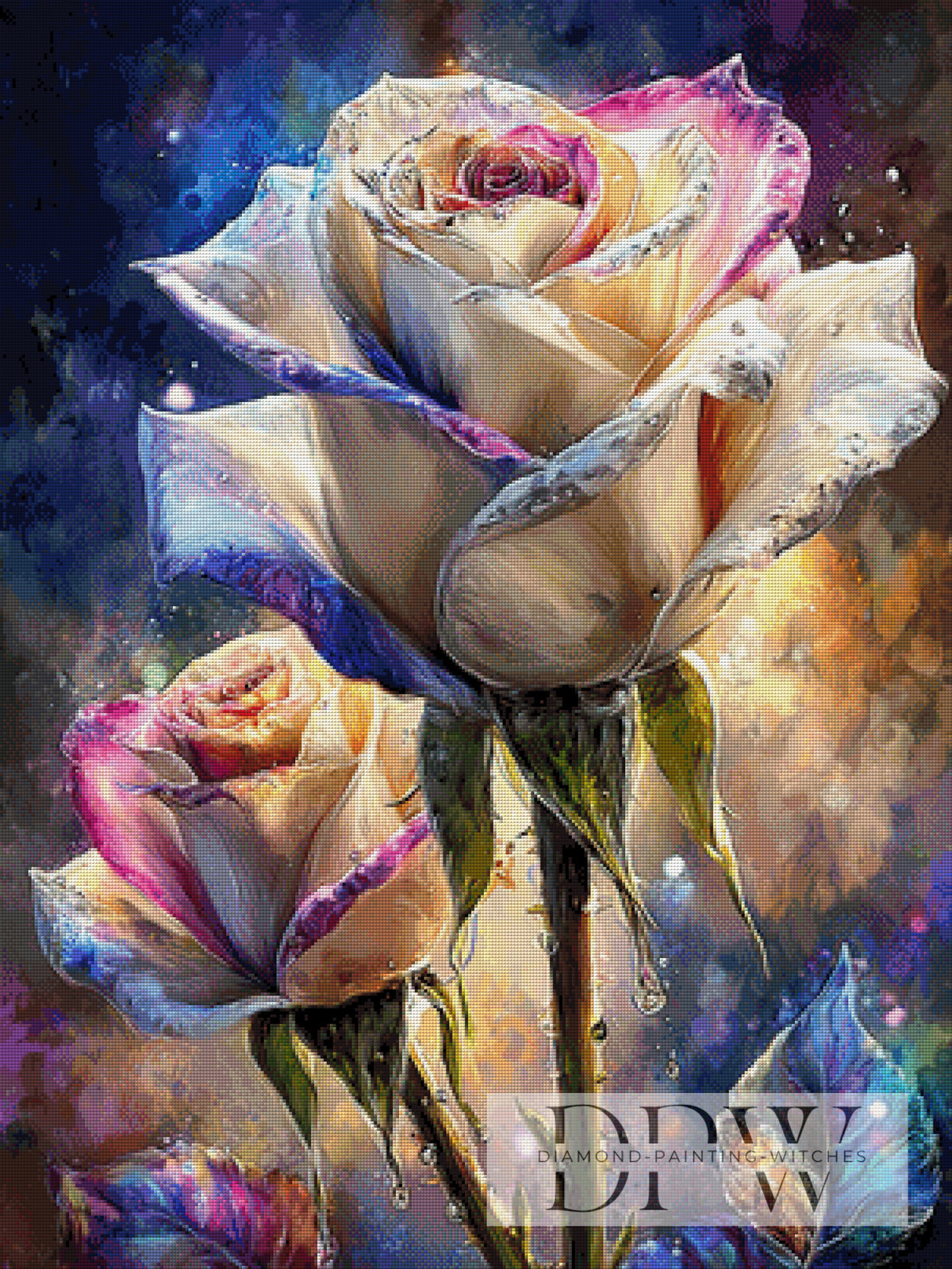 White Roses by CreatiVart with 330 colors