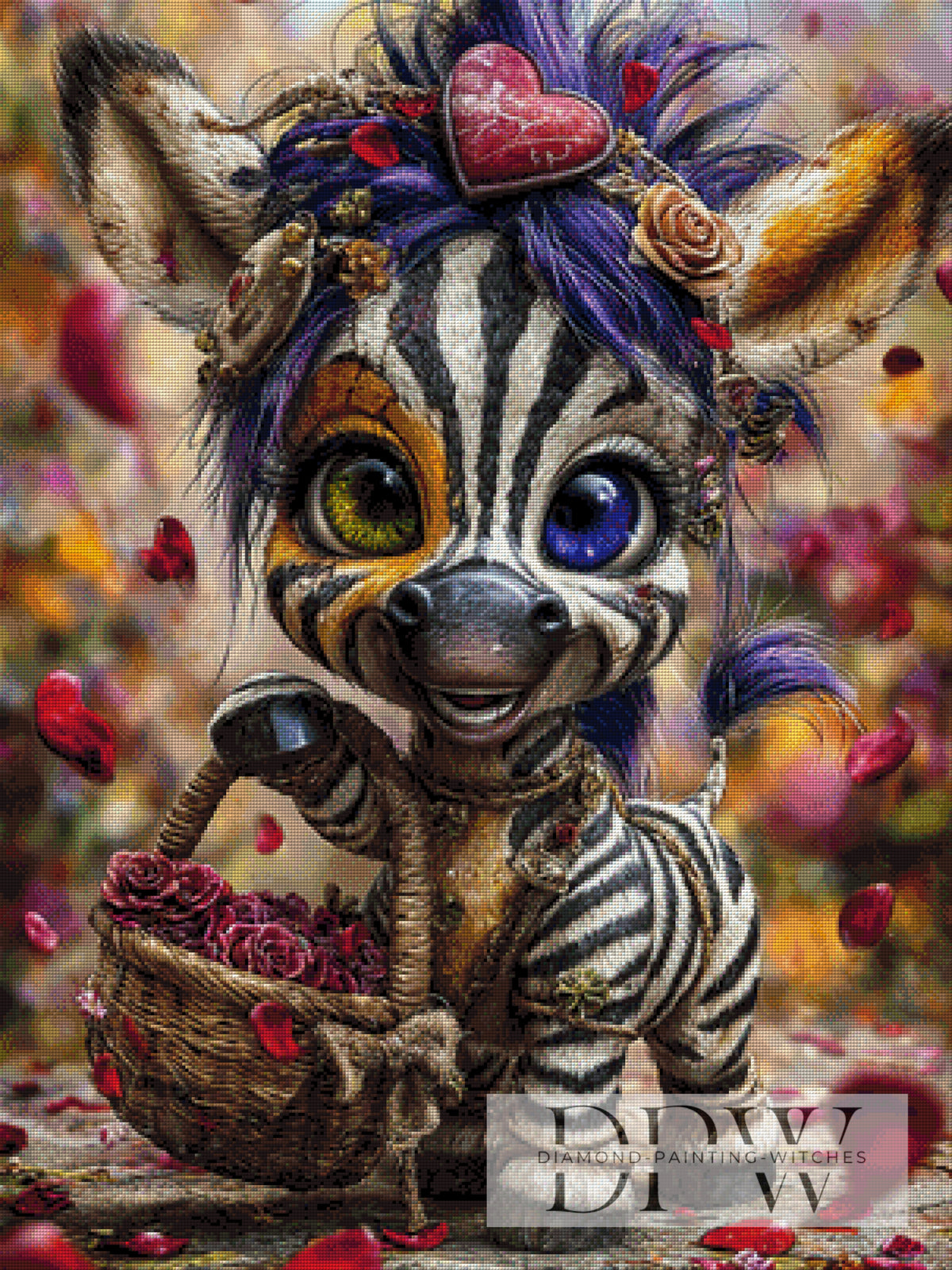 Colorful Zebra by CreatiVart with 260 colors