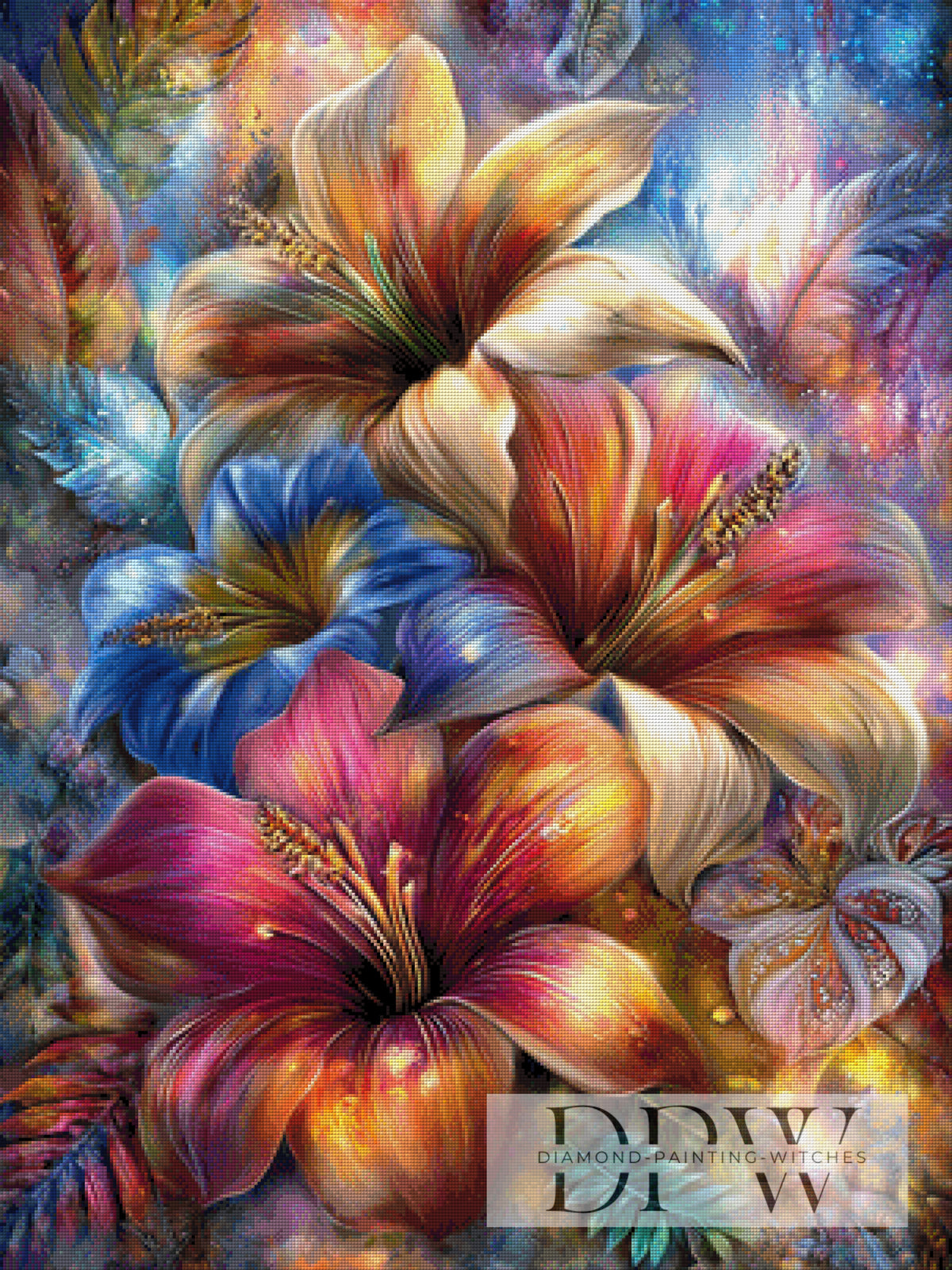 Colorful lilies by CreatiVart with 390 colors