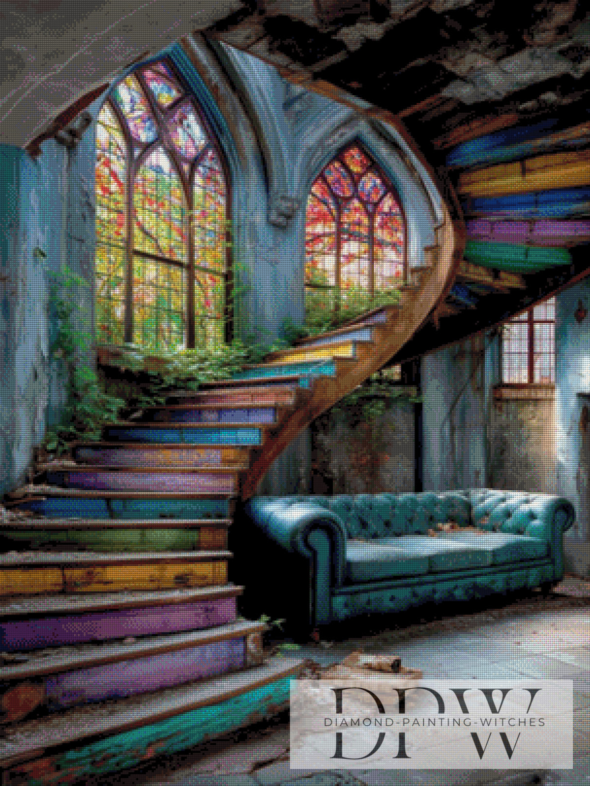 Lost colorful stairs by QN with 290 colors