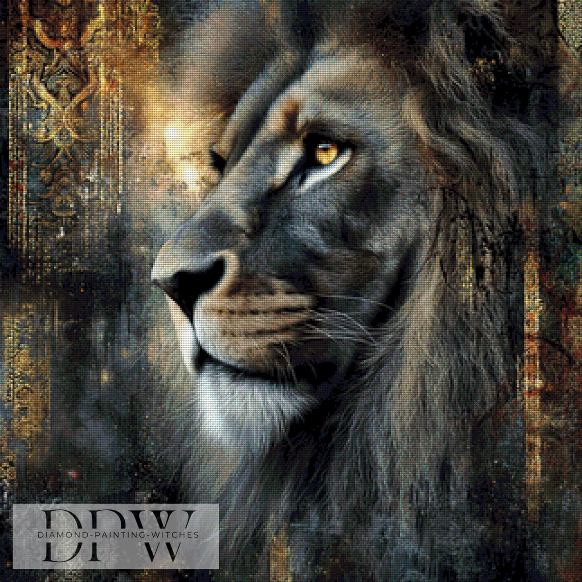 Fullmoon Lion by Elly_A.I. with 150 colors