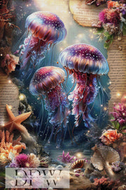 Vintage Jellyfish by ellufija with 340 colors