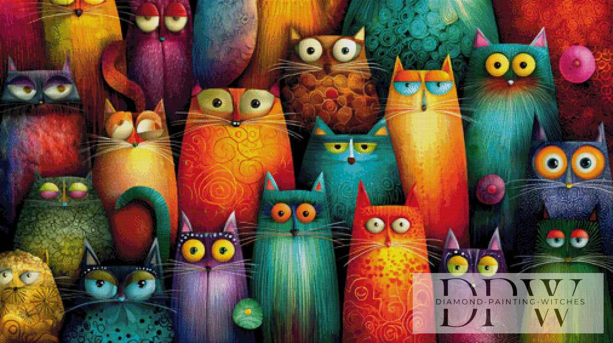 Cats of colors by Pixxel Pics with 360 colors