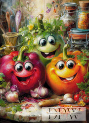 Funny Peppers by CleoDora with 320 colors