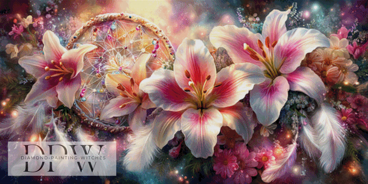 Dreamcatcher meets lilies I by ellufija with 300 colors