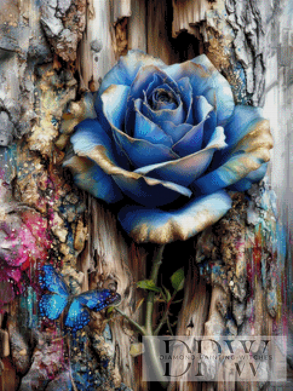 The Blue Rose by CleoDora with 260 colors