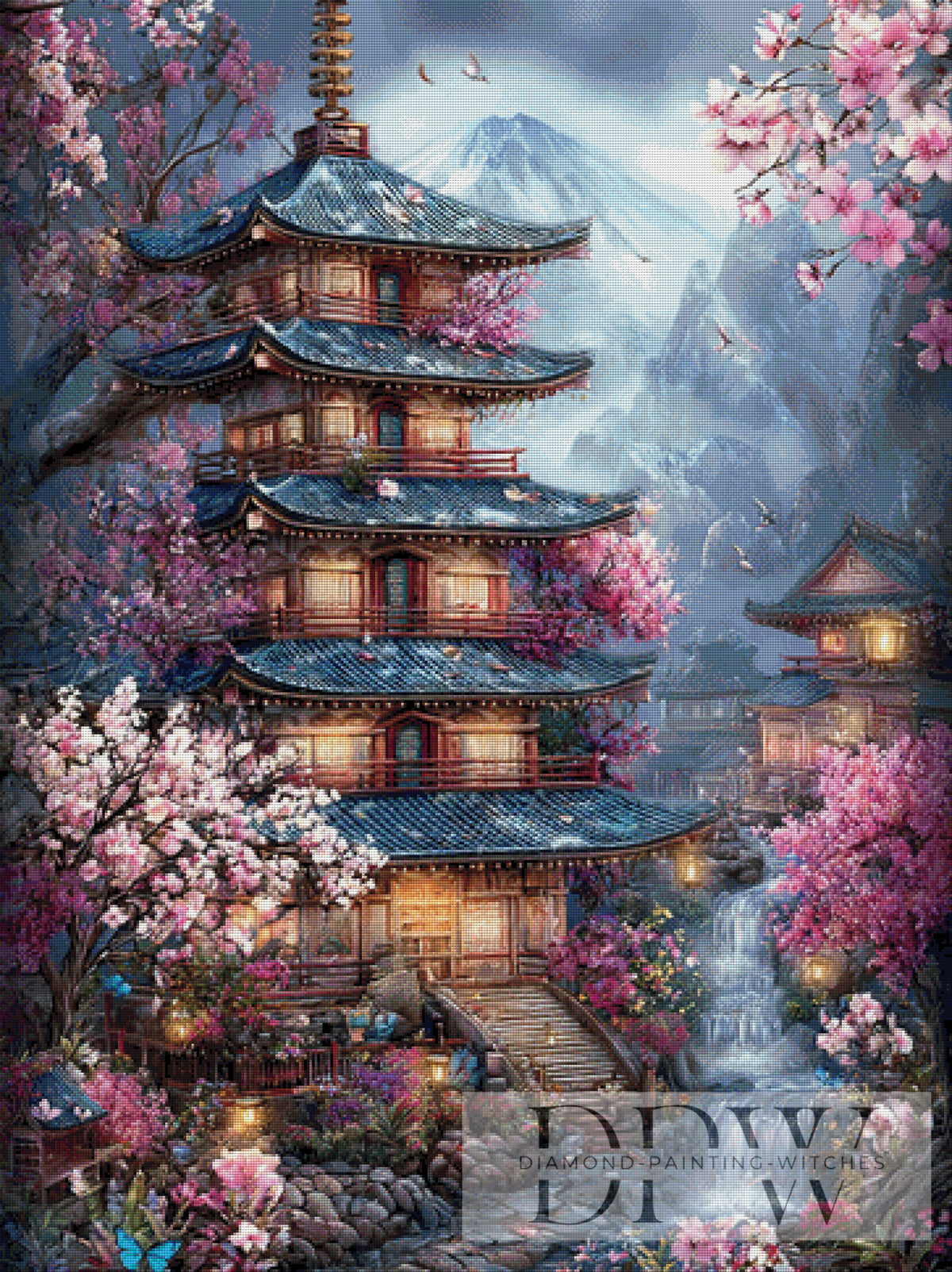 Tempel der fallenden Blüten by Elly_A.I. mit 270 Farben