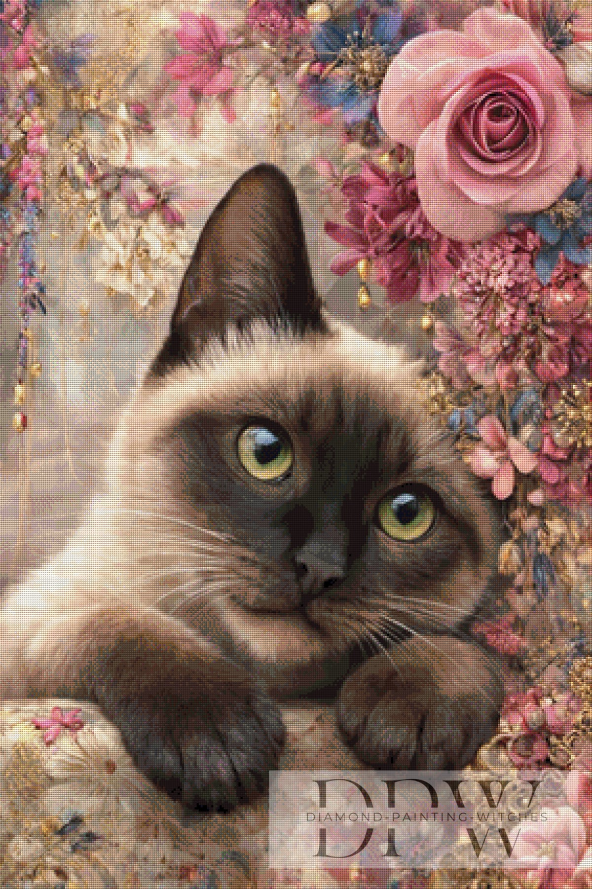 Velvet Paw in a Dream of Blossoms II by CleoDora with 200 colors