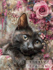Velvet Paw in a Floral Dream I by CleoDora with 200 colors