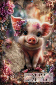 Vintage lucky pig by ellufija with 250 colors
