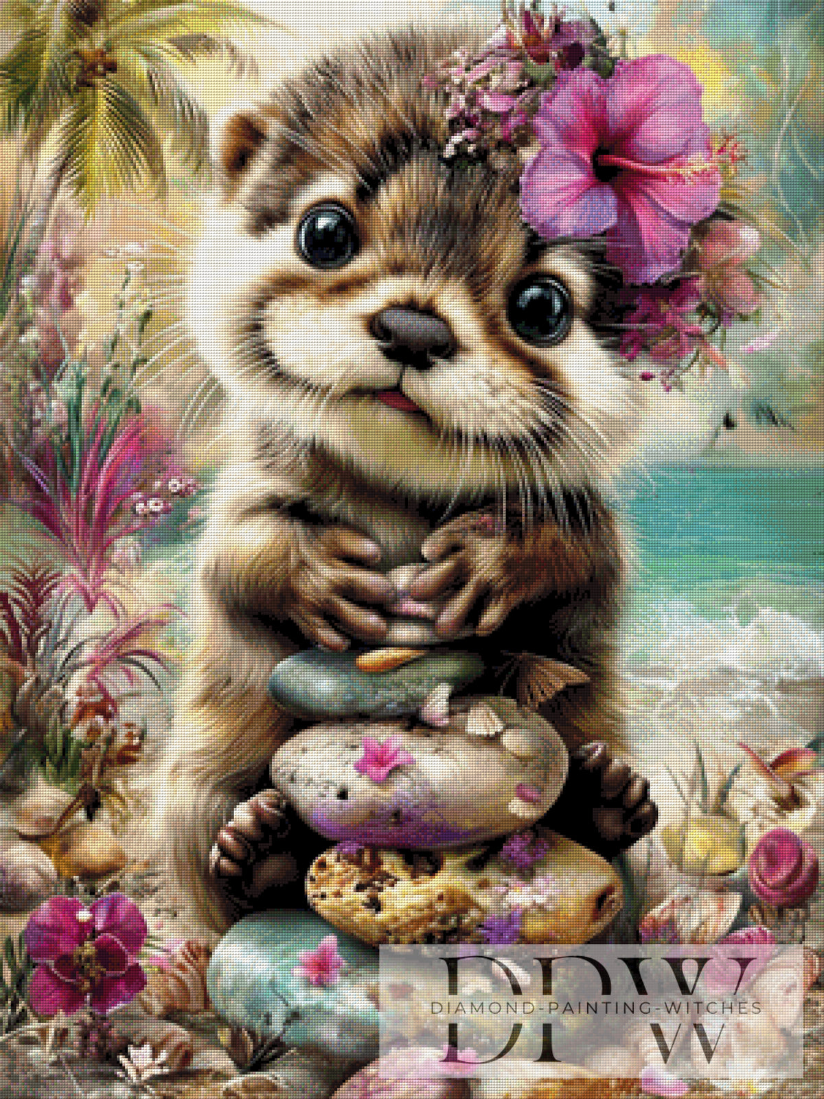Otter on the beach by CleoDora with 270 colors