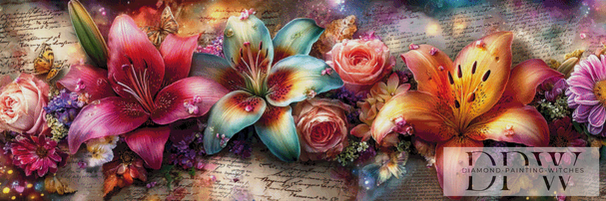 Beautiful Lilies II by ellufija with 370 colors