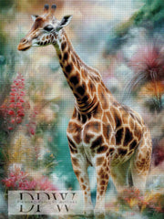 Giraffe im Farbenhain by CleoDora mit 240 Farben