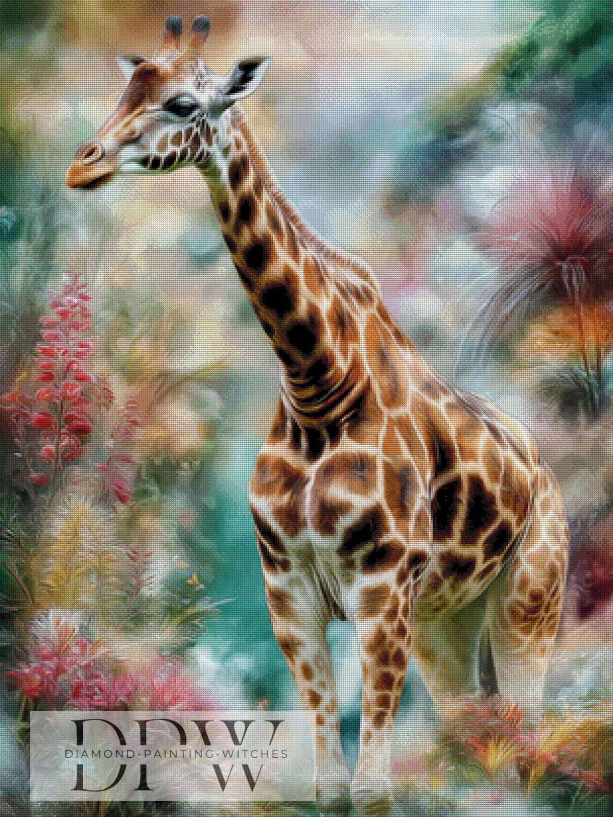 Giraffe in the Color Grove by CleoDora with 240 colors