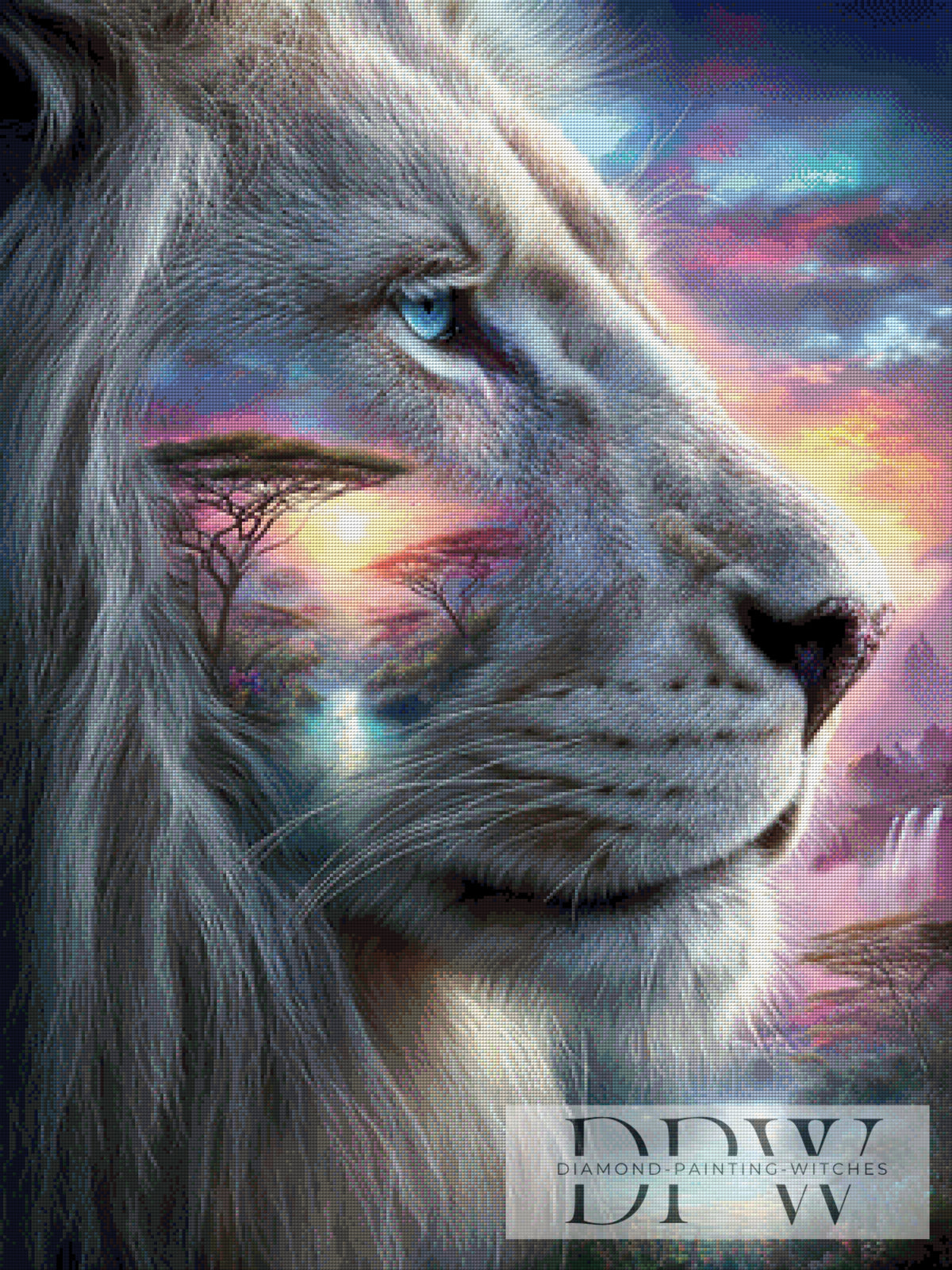 Lion of the living Sky by Elly_A.I. mit 200 Farben