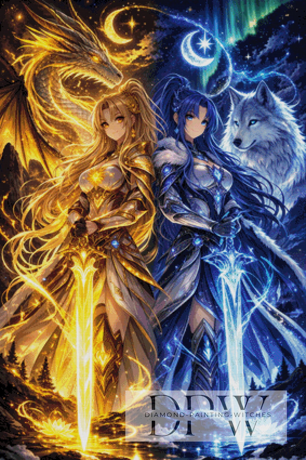 Wolfdragon Sisters by Elly_A.I. mit 220 Farben