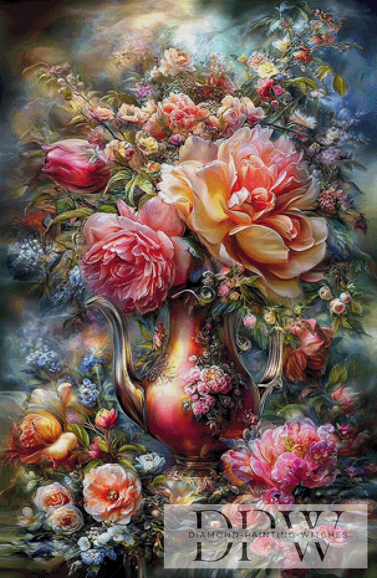 Mega flower greeting by Catill with 380 colors