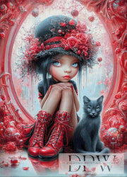 Red boots - black cat by Catill mit 190 Farben