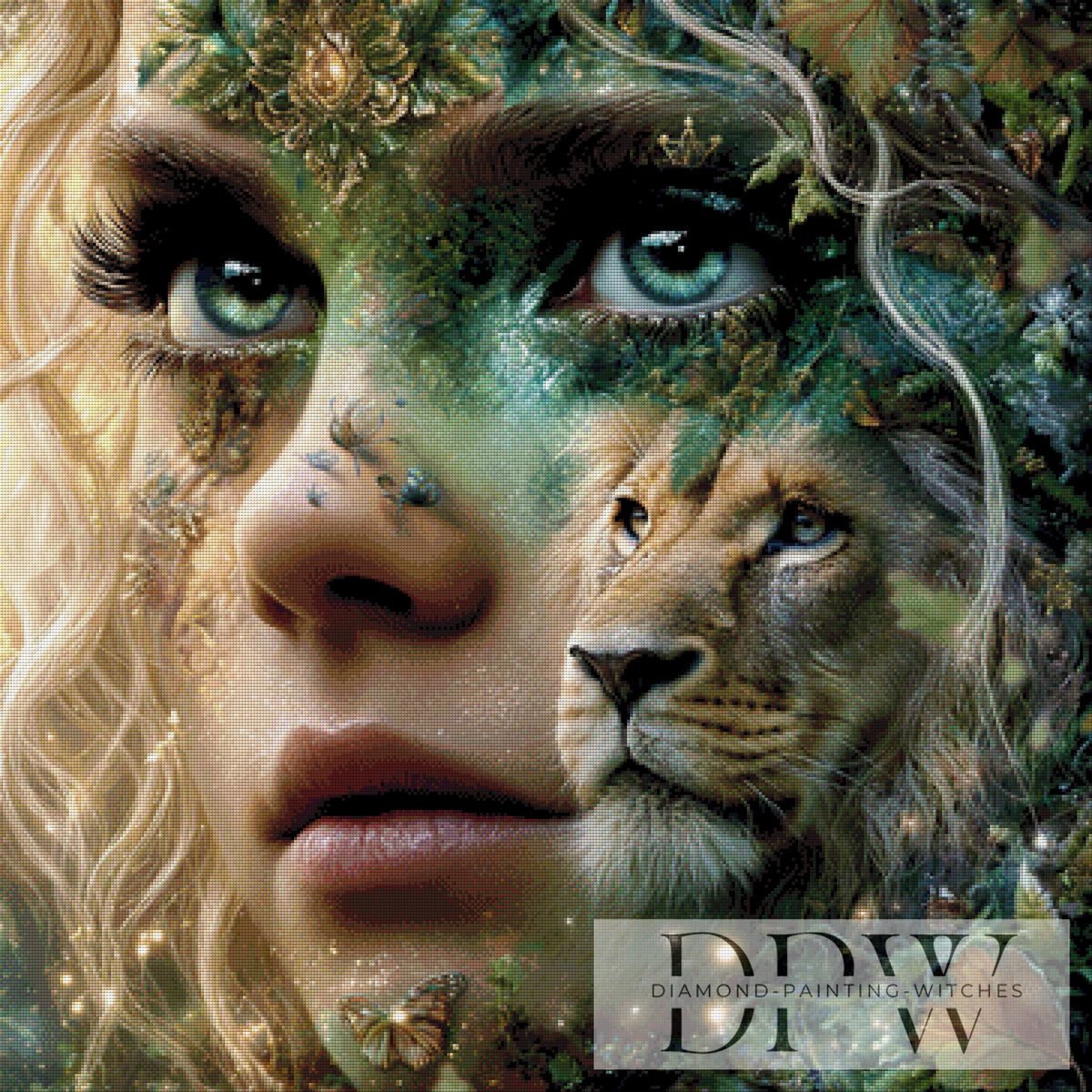 Forest Goddess with a Lion's Heart by Lisa Morgan with 200 colors