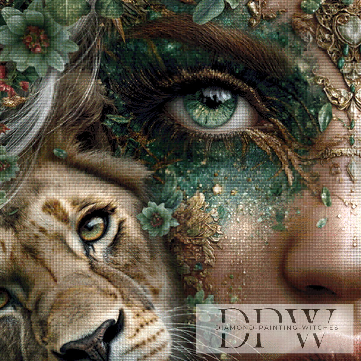 Eye of the Jungle King by Lisa Morgan with 150 colors