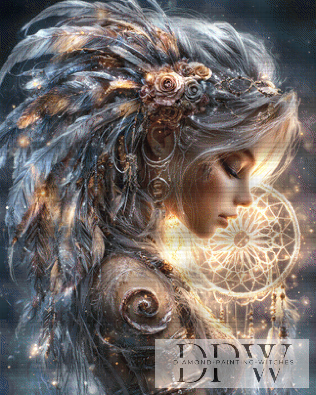 Dream Feathers by Elly_A.I. with 150 colors