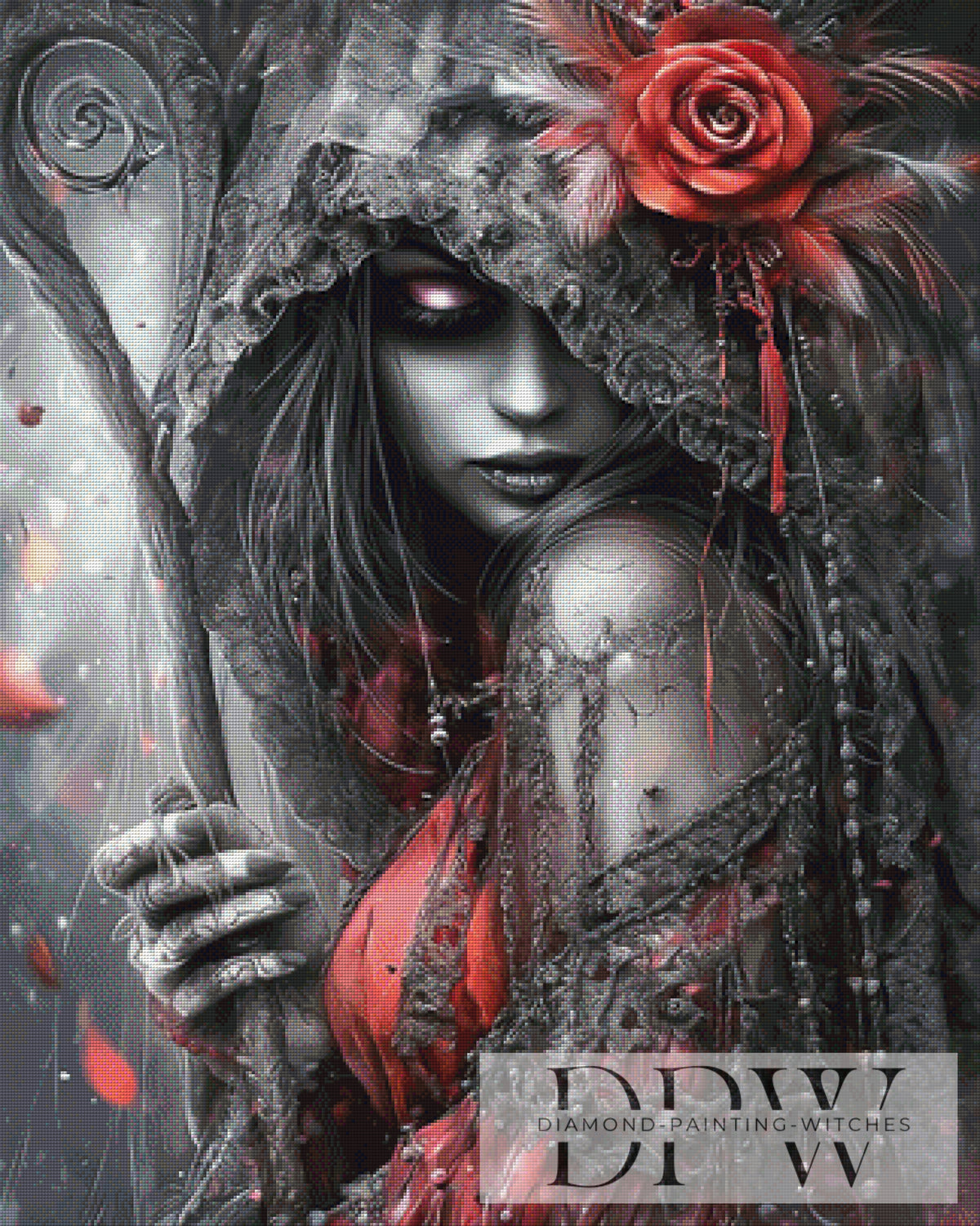 Blackred Rose by Elly_A.I with 150 colors