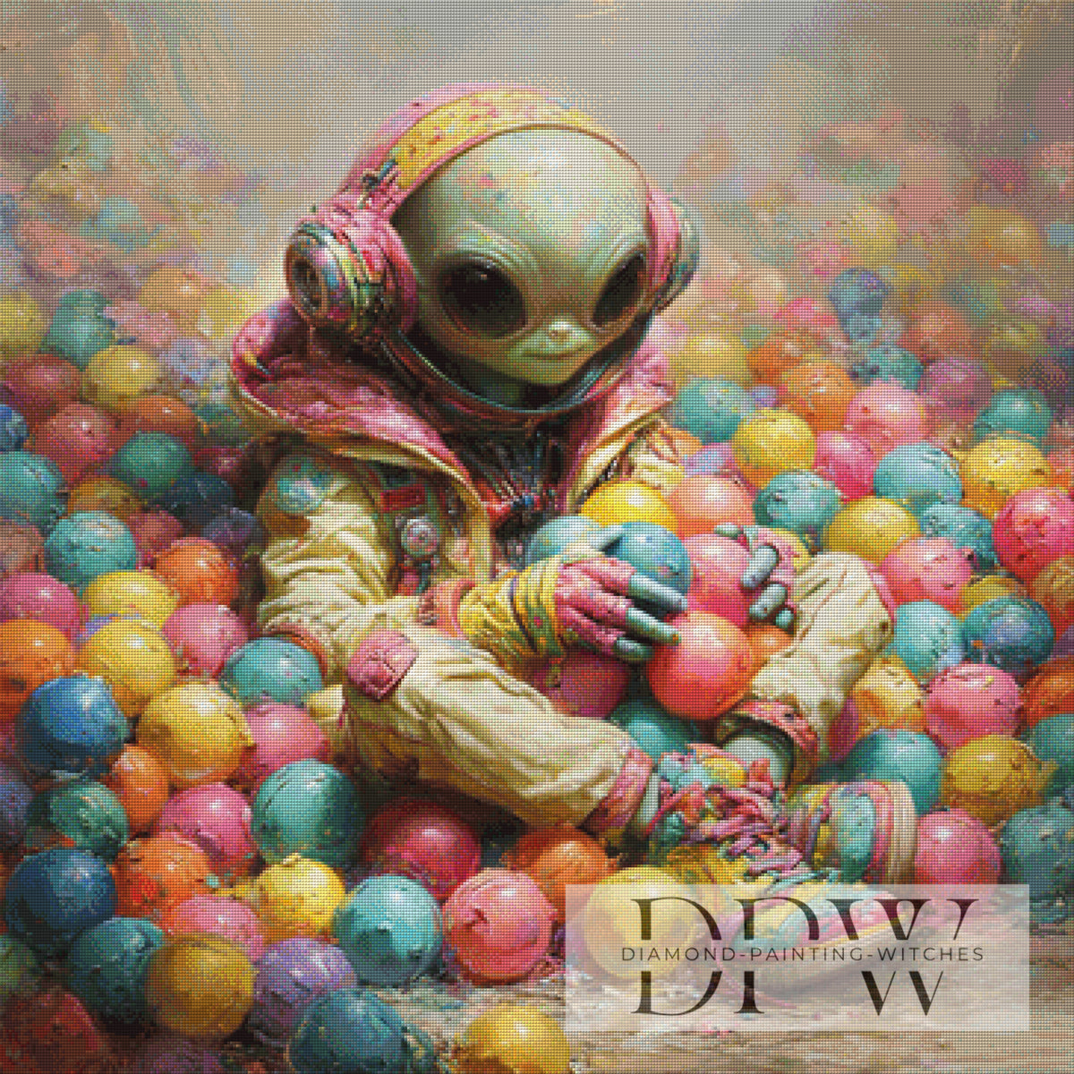Alien im Bällebad by Catill mit 300/333 Farben