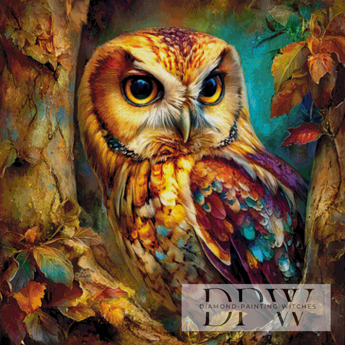 Owl portrait by CreatiVart with 300 colors