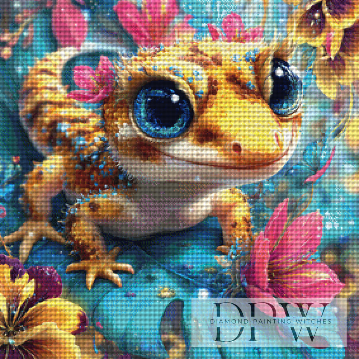 リサ・モーガン作「Blütenzauber Gecko」、280色入り