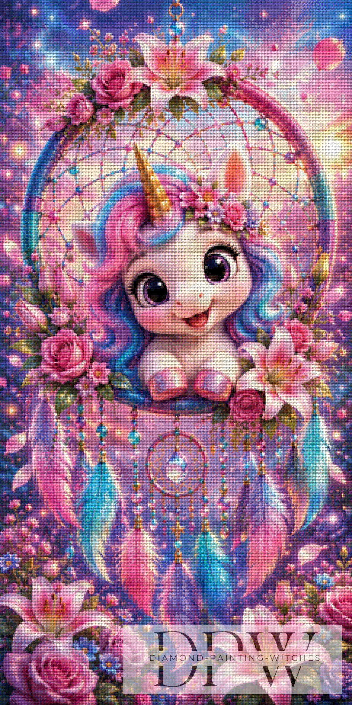 Unicorn Dreamcatcher by ellufija with 340 colors