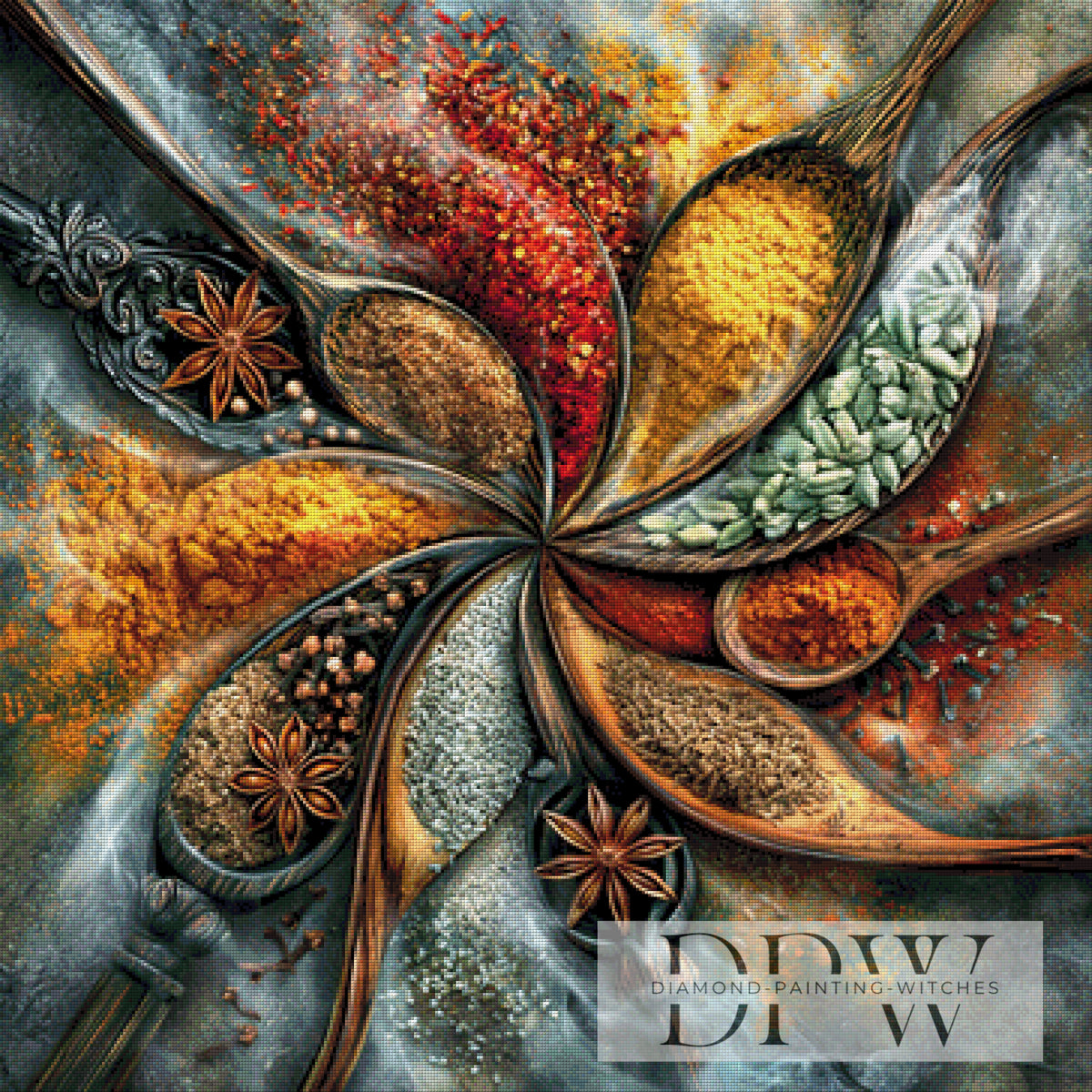 Pixxel PicsによるSwirly Indian Spices、270色入り