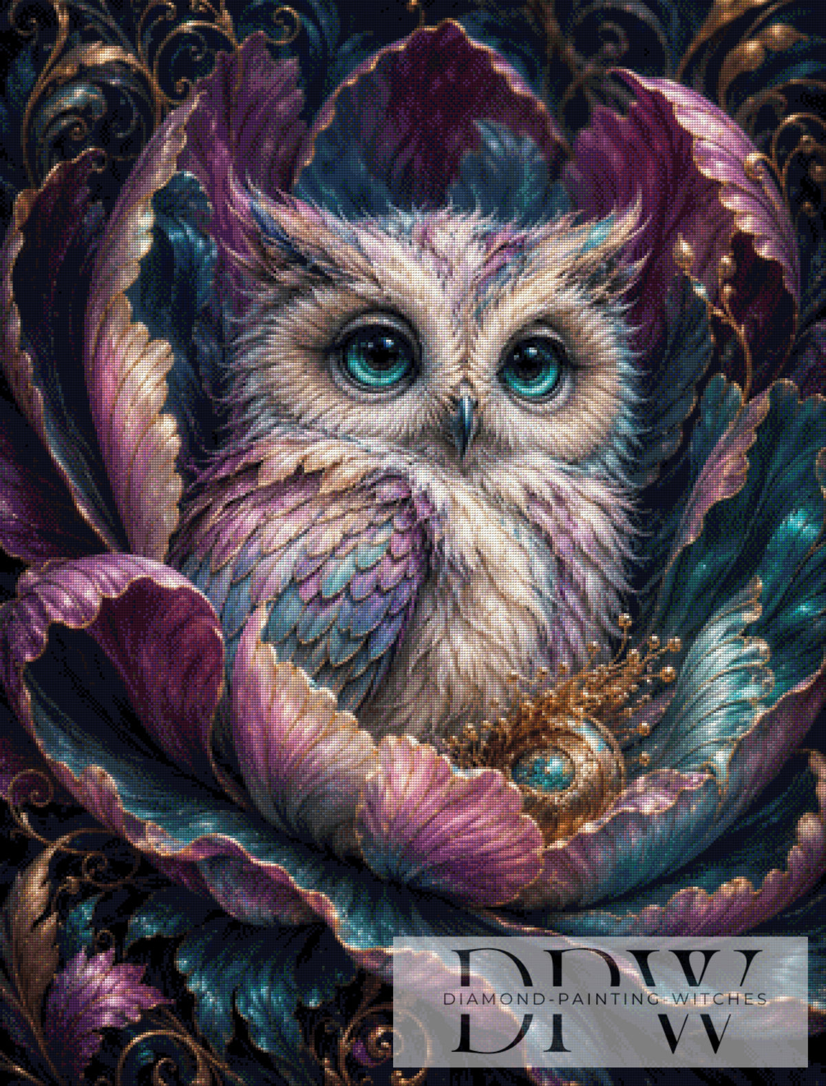 Biggilee_Art作「Fluffy Owl」、210色