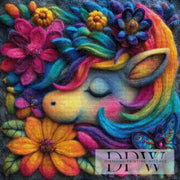 Felt horse by Elly_A.I. with 320 colors